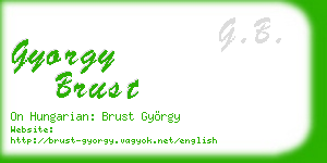gyorgy brust business card